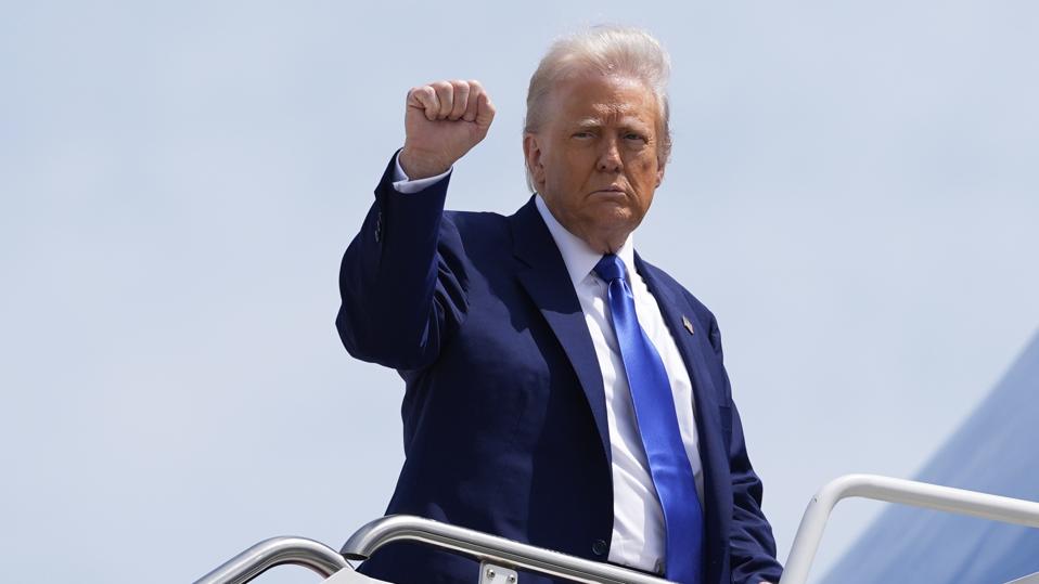 Donald Trump raising fist