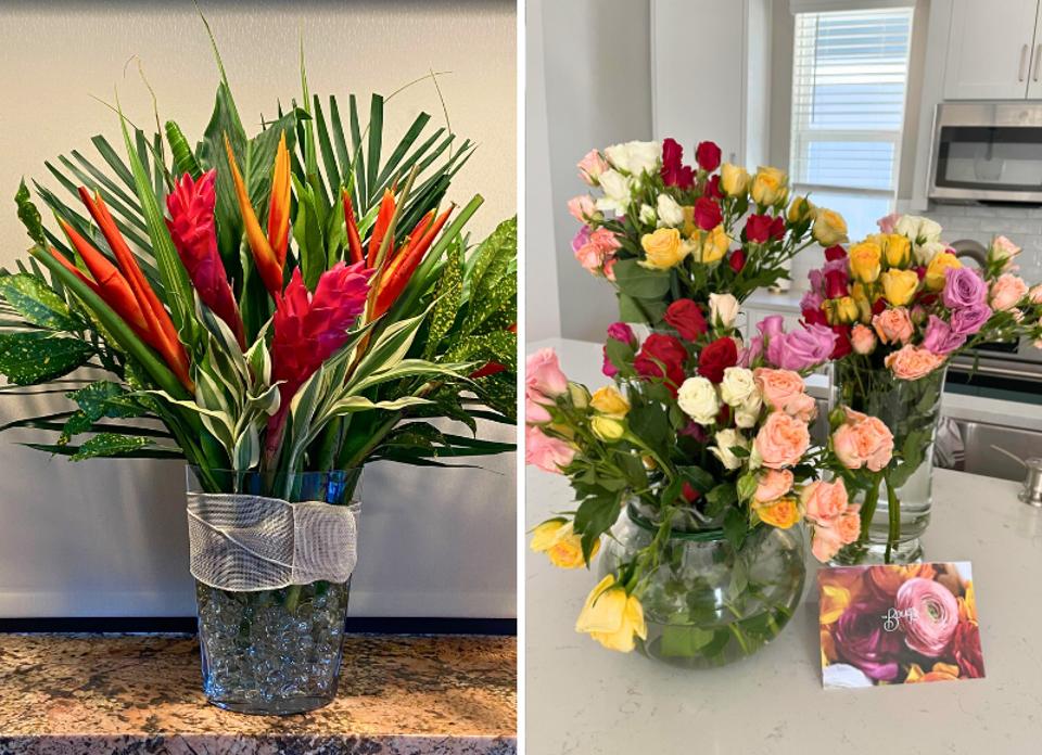 2 original photos of bouquets from online flower delivery service the bouqs co. for forbes