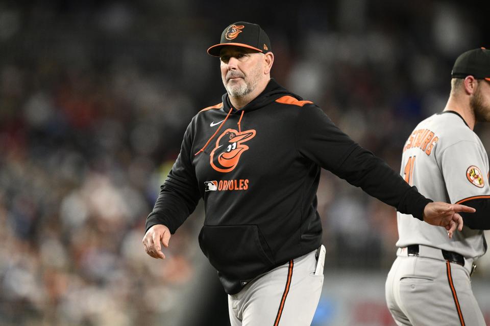 Baltimore Orioles manager in action