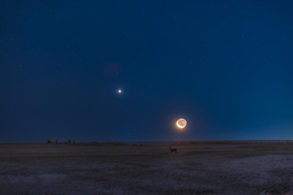 Moon and Venus Rising (December 9, 2023)