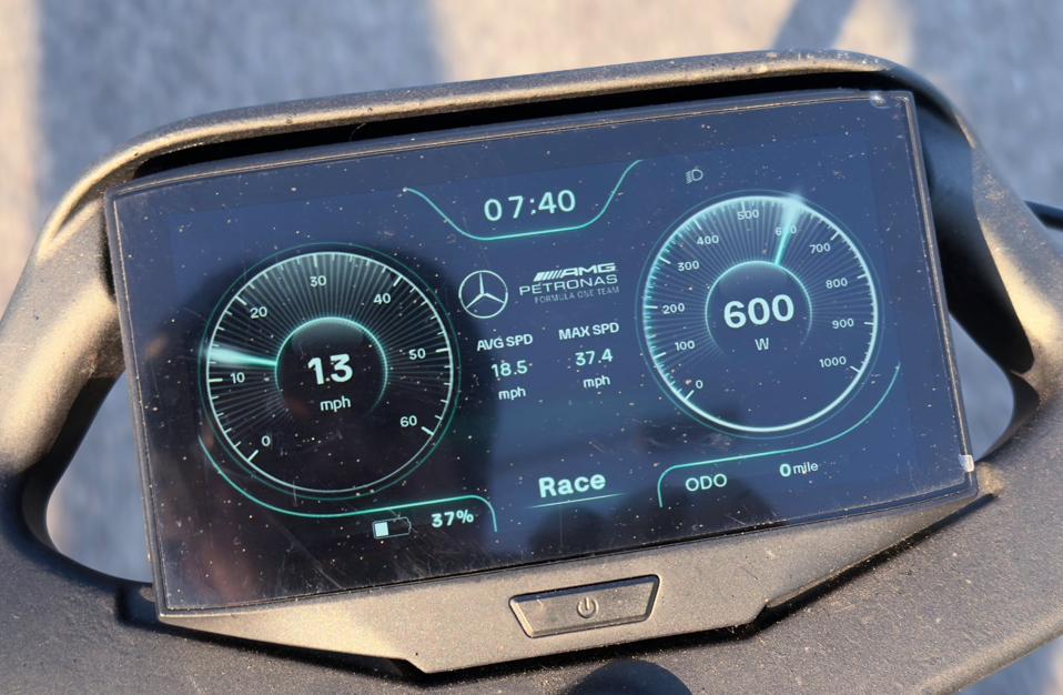 MB Petronas Track Edition ebike speedo