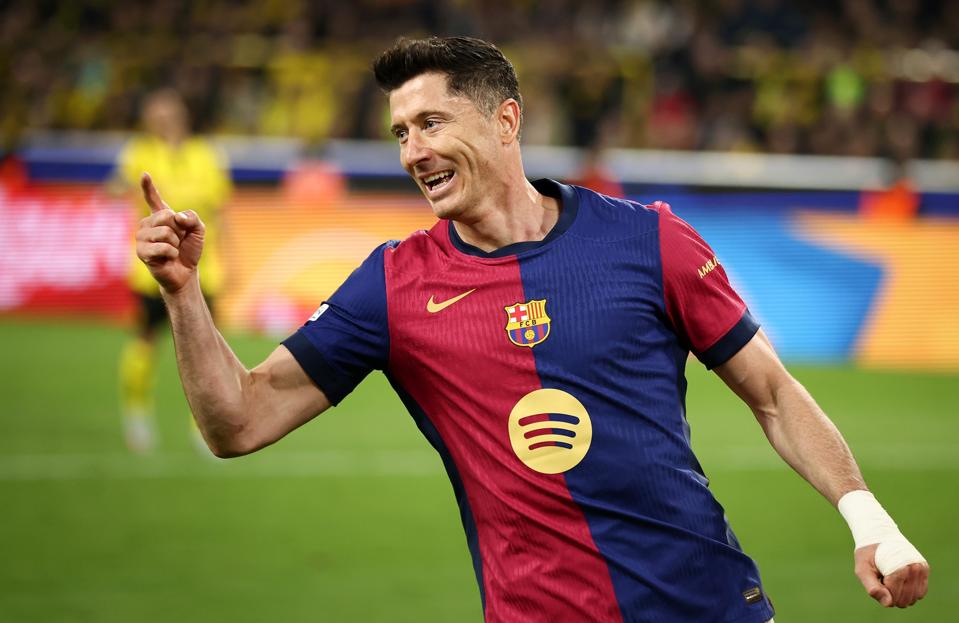 FC Barcelona striker Robert Lewandowski.