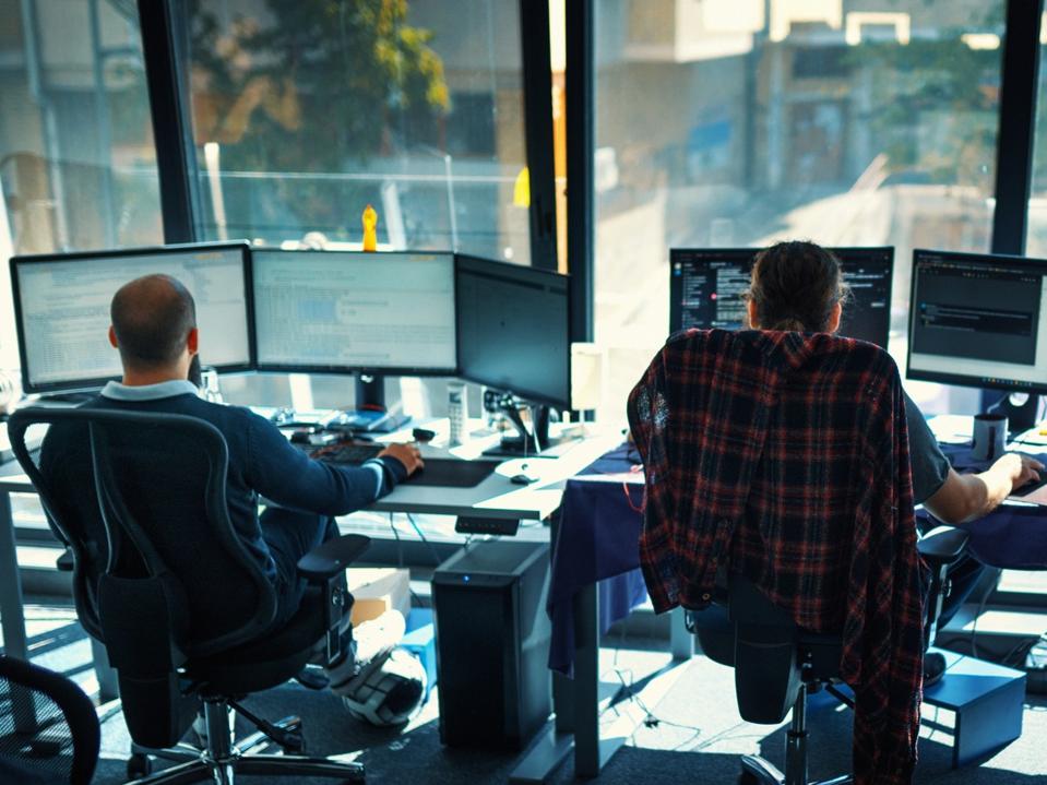 Software developers at the office.