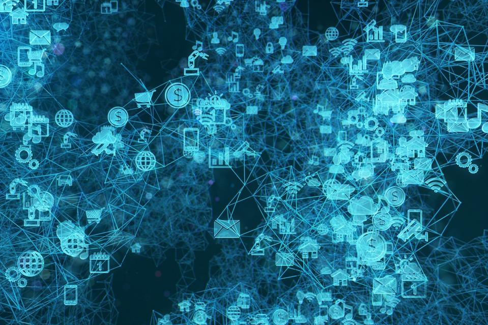 Abstract IoT network background