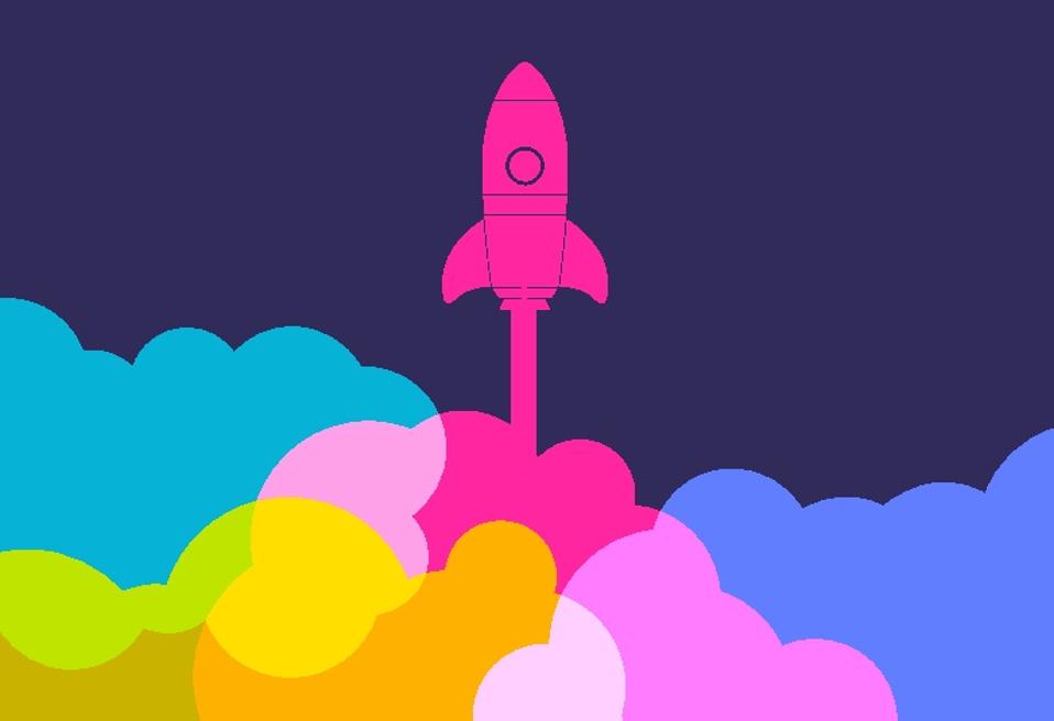 Business Startup Launch Rocket
