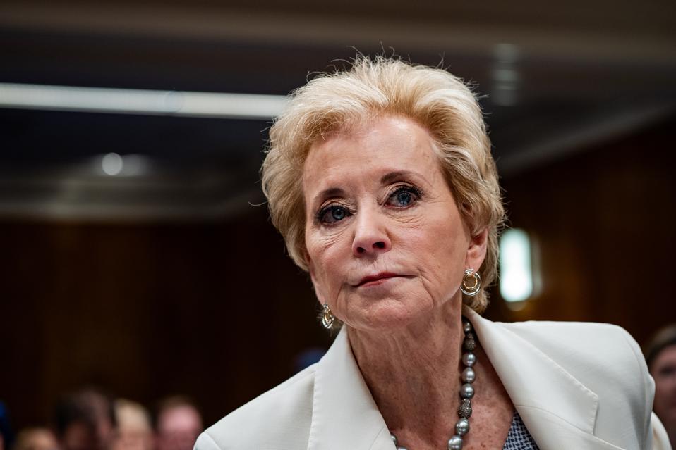 Linda McMahon student loan forgiveness