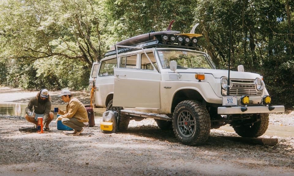 Vintage Toyota Land Cruiser and Howler Brothers 