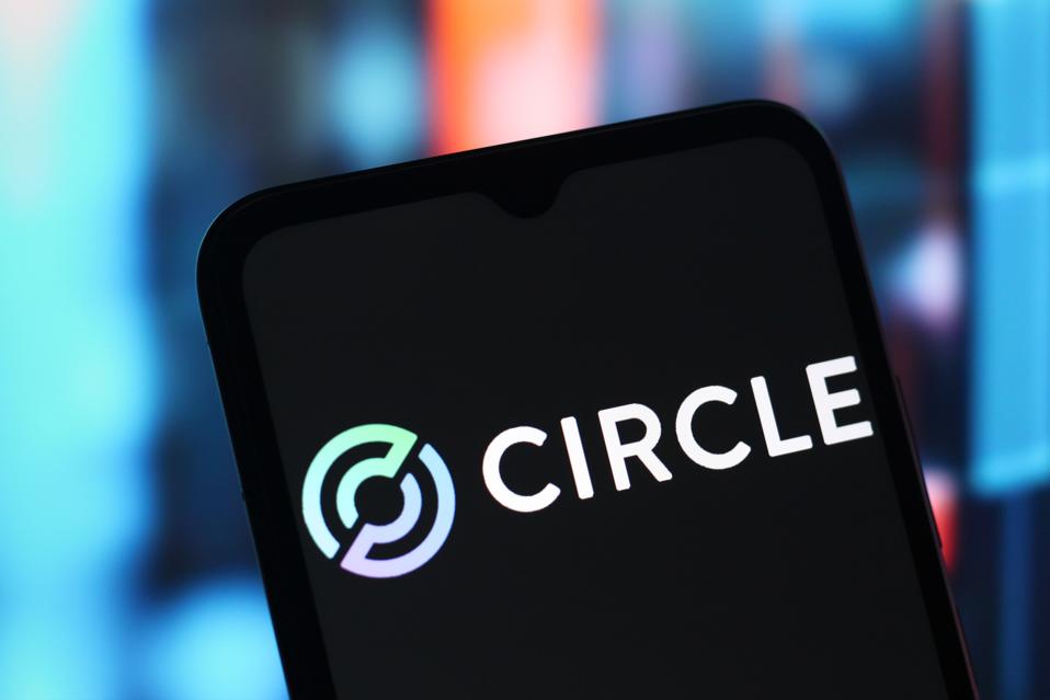 In this photo illustration, the Circle Internet Group logo...