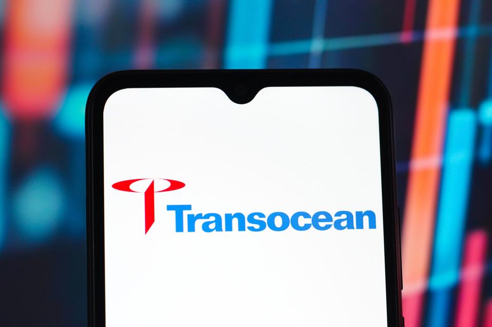 In this photo illustration, the Transocean logo is seen...