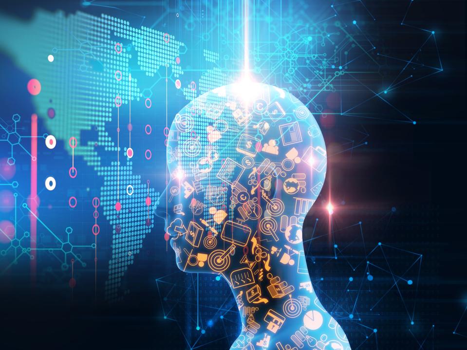 3d illustration of futuristic earth map technology abstract back