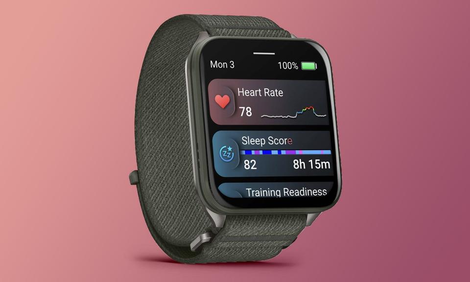Garmin Venu X1 front angle render.