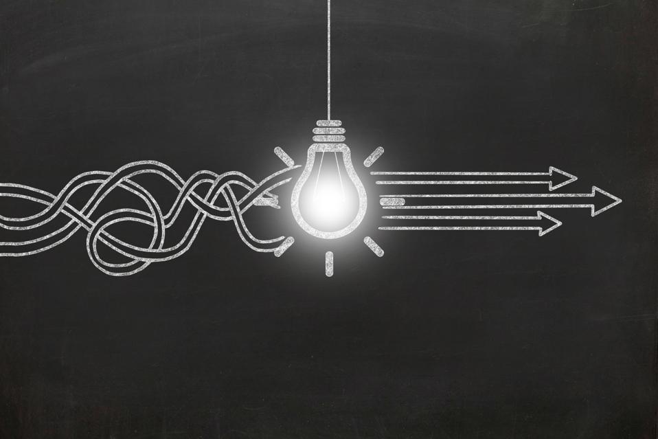 New creative idea light bulb blackboard