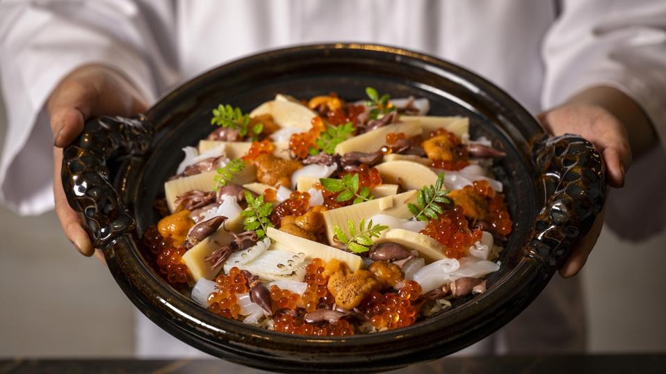 Donabe, one of the final courses on Yamada's kaiseki tasting menu in Chinatown, New York