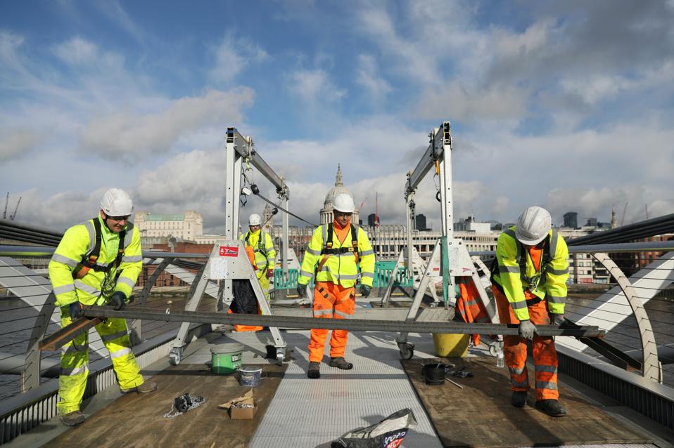 Major Repairs Underway On Millennium Bridge