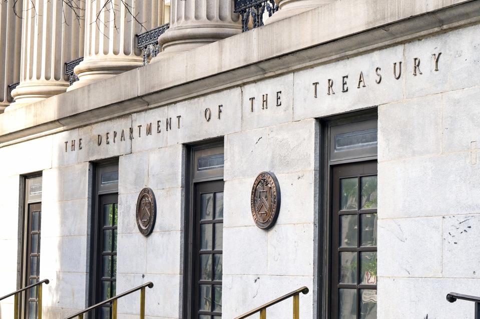 Department of the Treasury building in Washington DC
