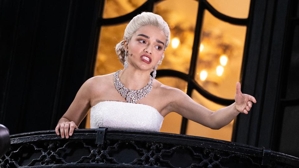 Rachel Zegler Performs On The Balcony Of The London Palladium In "Evita"