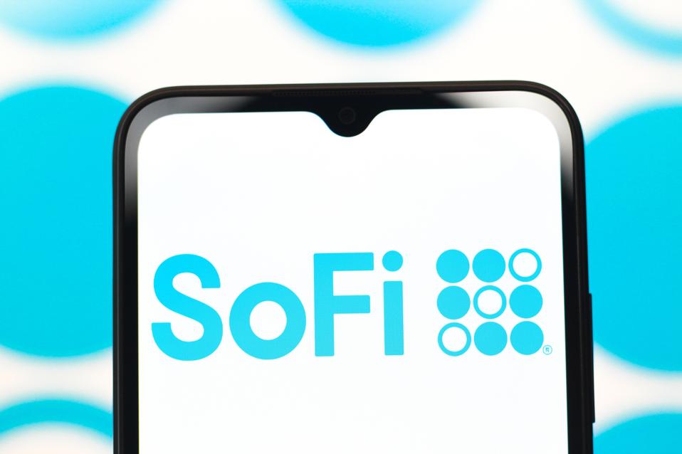 In this photo illustration, the SoFi Technologies, Inc. logo...