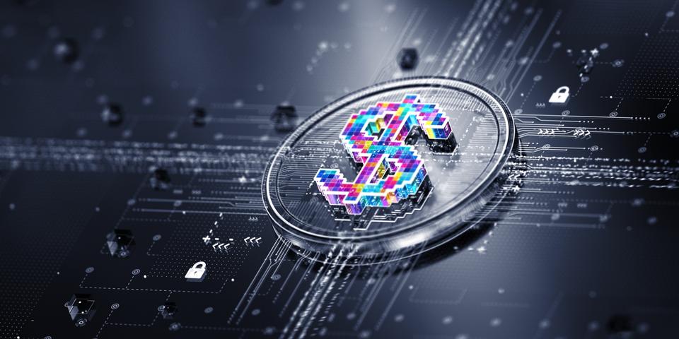 Digital Dollar. Global Financial Technology Concept