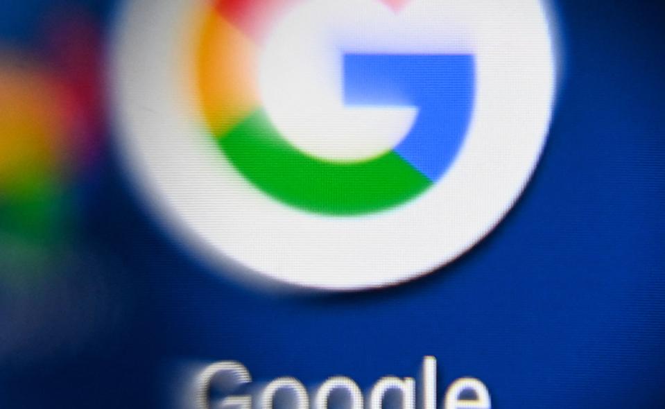 Google app on screen