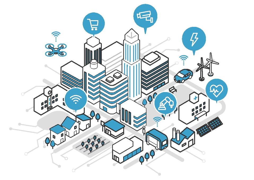 Conceptual image of a smart city