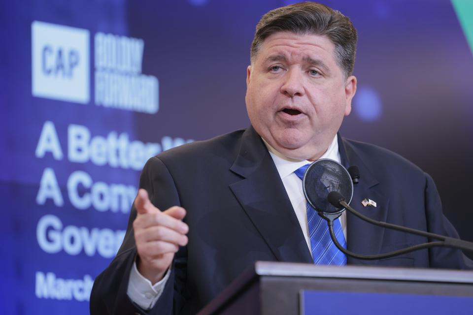 Illinois Governor Pritzker Speaks At Center For American Progress In Washington, DC