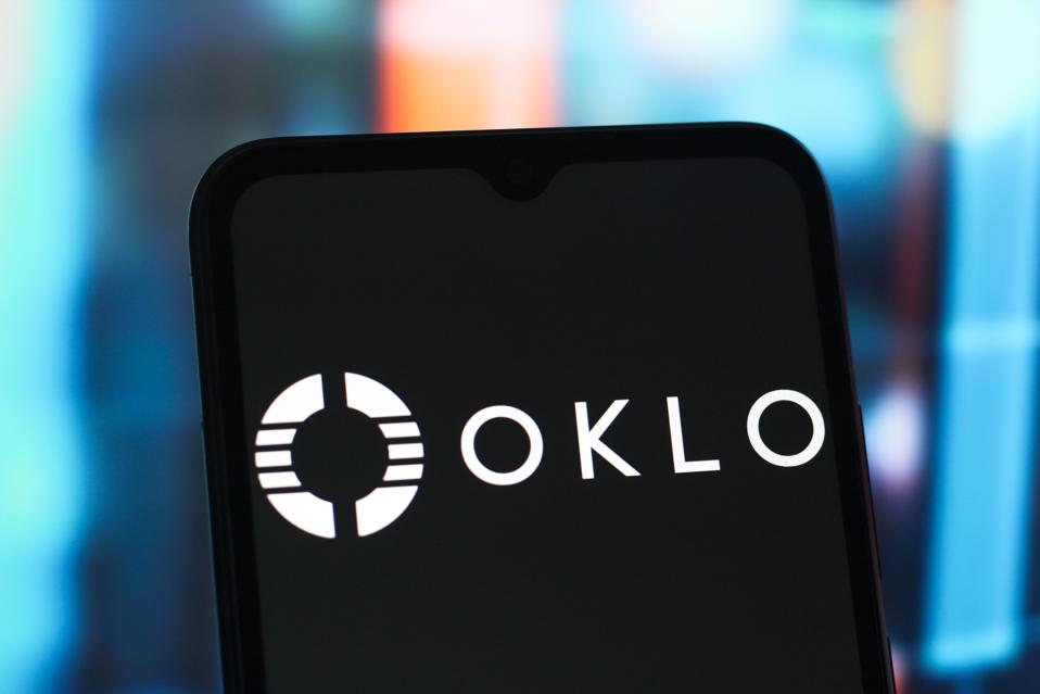 In this photo illustration, the Oklo logo is seen displayed...