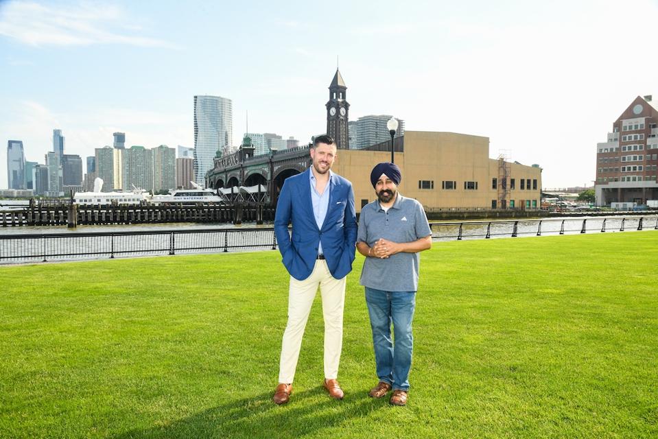 Pat Light and Hoboken Mayor Ravinder S. Bhalla 