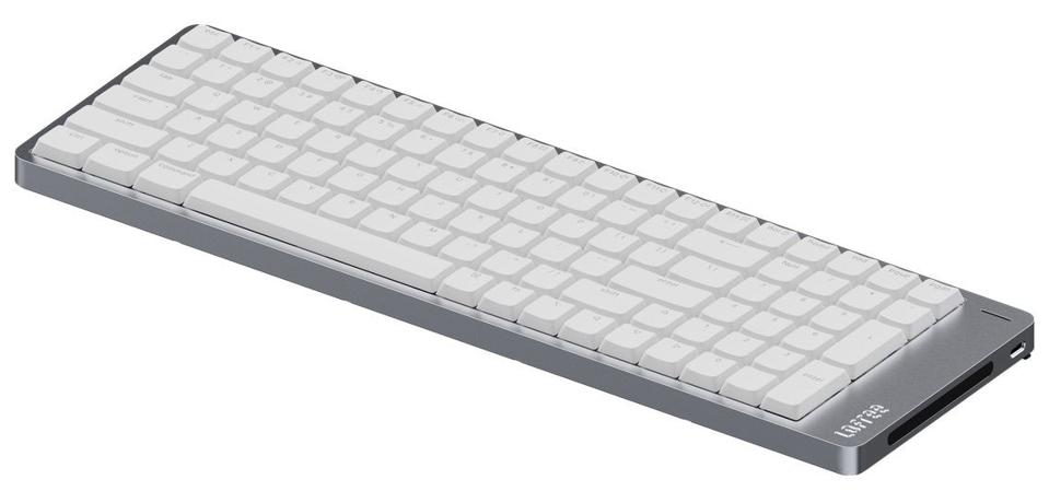 Lofree Flow 2 keyboard 100 Gray keyboard in orthographic View