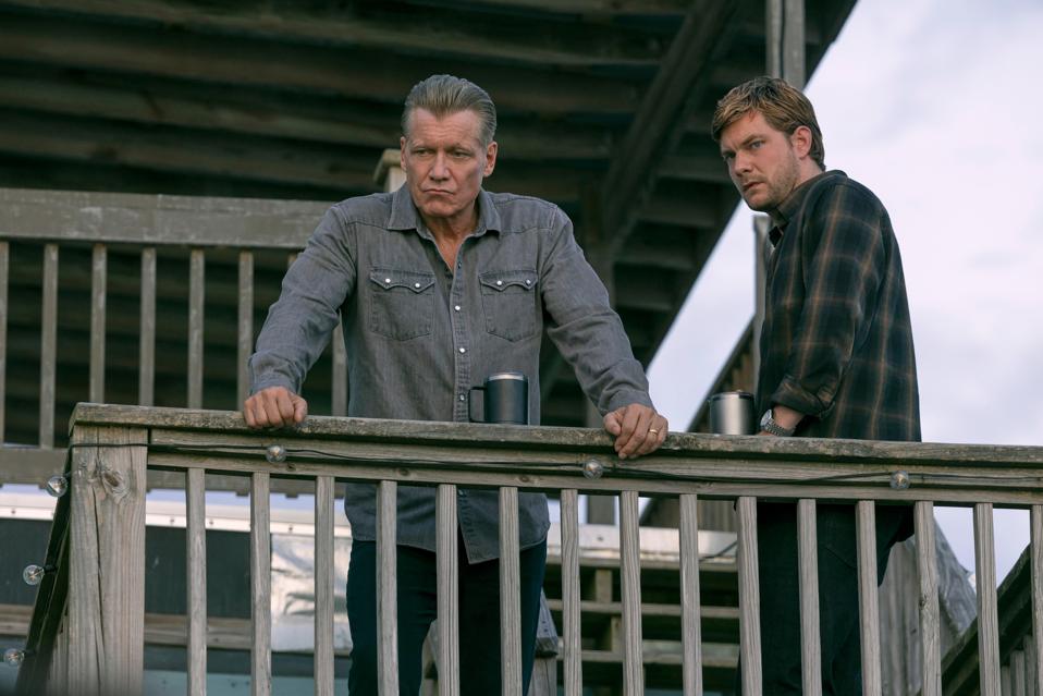 The Waterfront. (L to R) Holt McCallany as Harlan Buckley, Jake Weary as Cane Buckley in episode 105 of The Waterfront. 