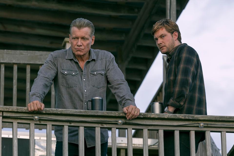 The Waterfront. (L to R) Holt McCallany as Harlan Buckley, Jake Weary as Cane Buckley in episode 105 of The Waterfront.