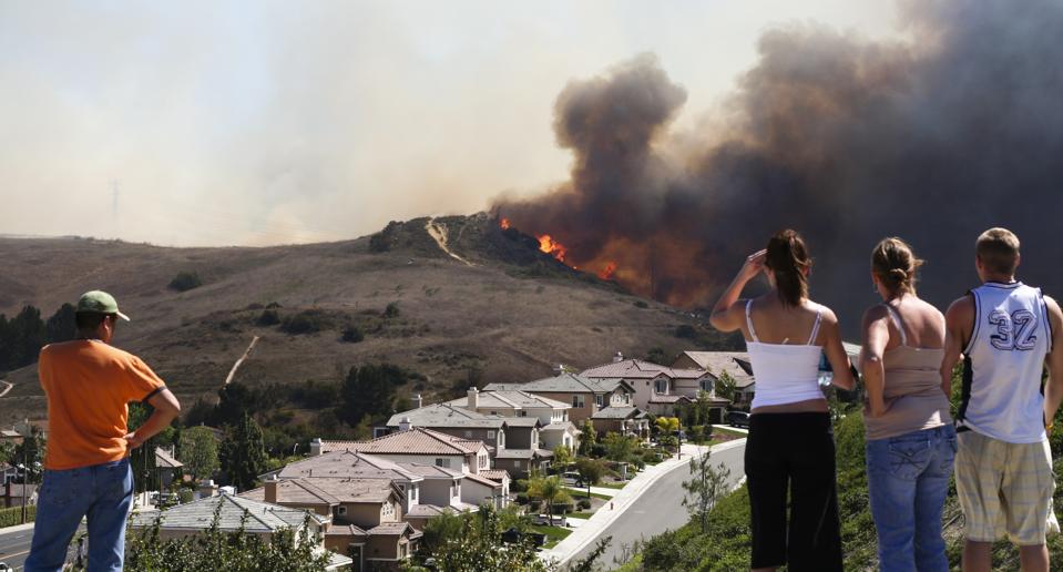 Brush Fire Threatening Homes