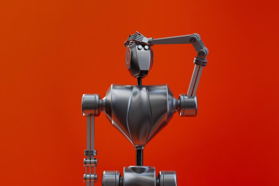 robot smacks its head