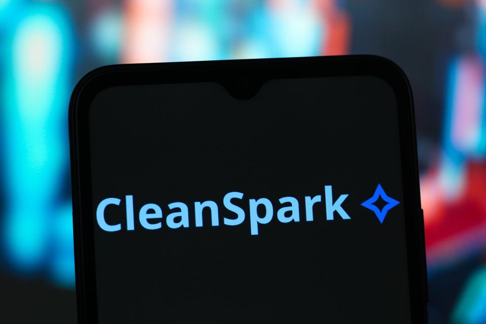 In this photo illustration, the CleanSpark logo is seen...
