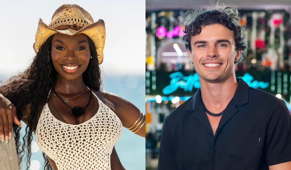 Olandria and Nic on "Love Island USA" Season 7