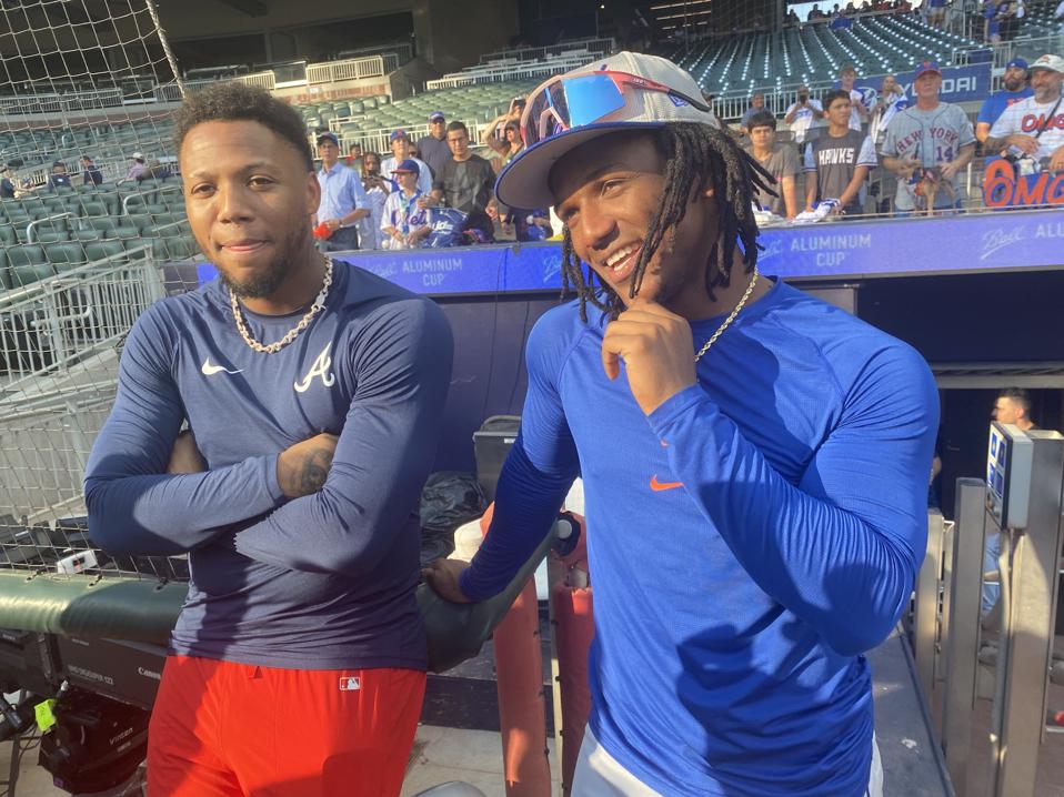 Half-brothers Ronald Acuna, Jr. of the Atlanta Braves and Luisangel Acuna of the Mets