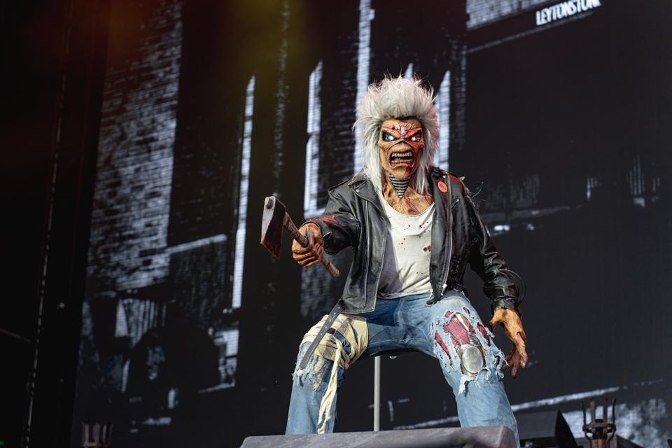 'Eddie' mascot at Iron Maiden's show in Dublin, Ireland on the Run For Your Lives tour 2025.