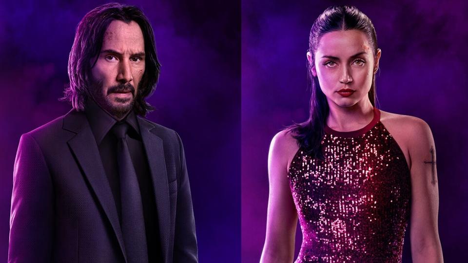 Keanu Reeves Ana de Armas' character posters for "From the World of John Wick: Ballerina."