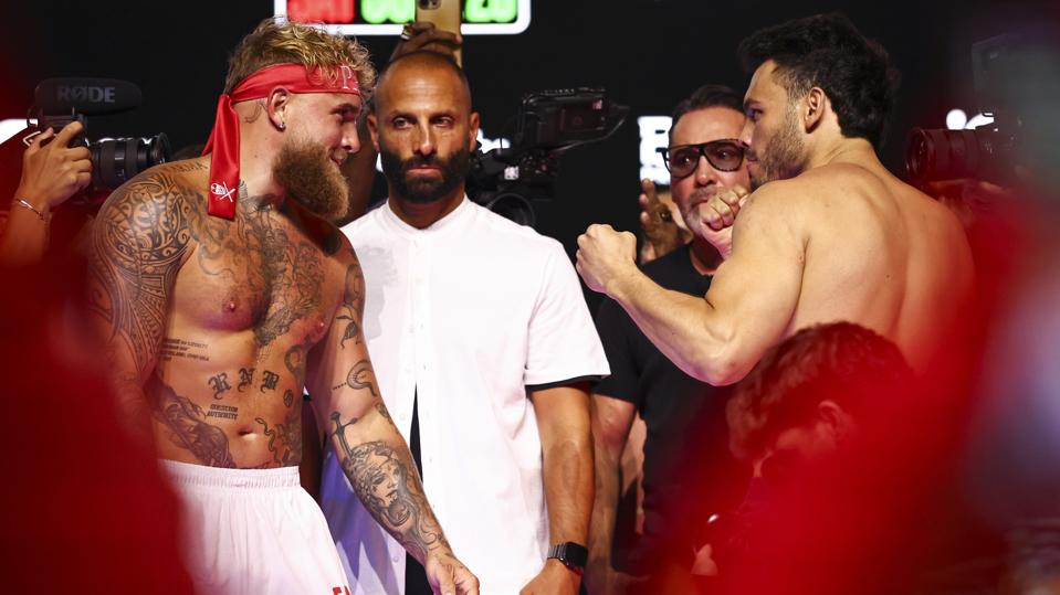 Jake Paul v Julio Cesar Chavez Jr. - Weigh in