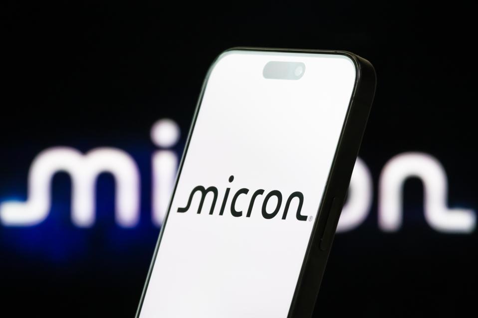 Micron Technology Logo Displayed on Smartphone