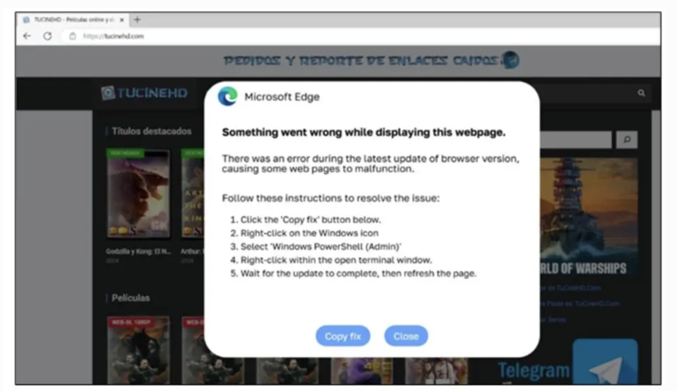 Screenshot from report