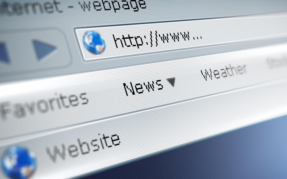 Close up of a broswer address bar