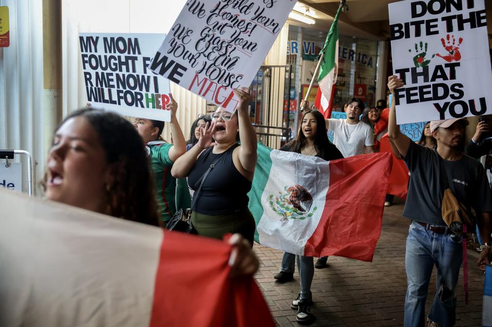 Immigration Activists Demonstrate Against Trump Administration's Policies