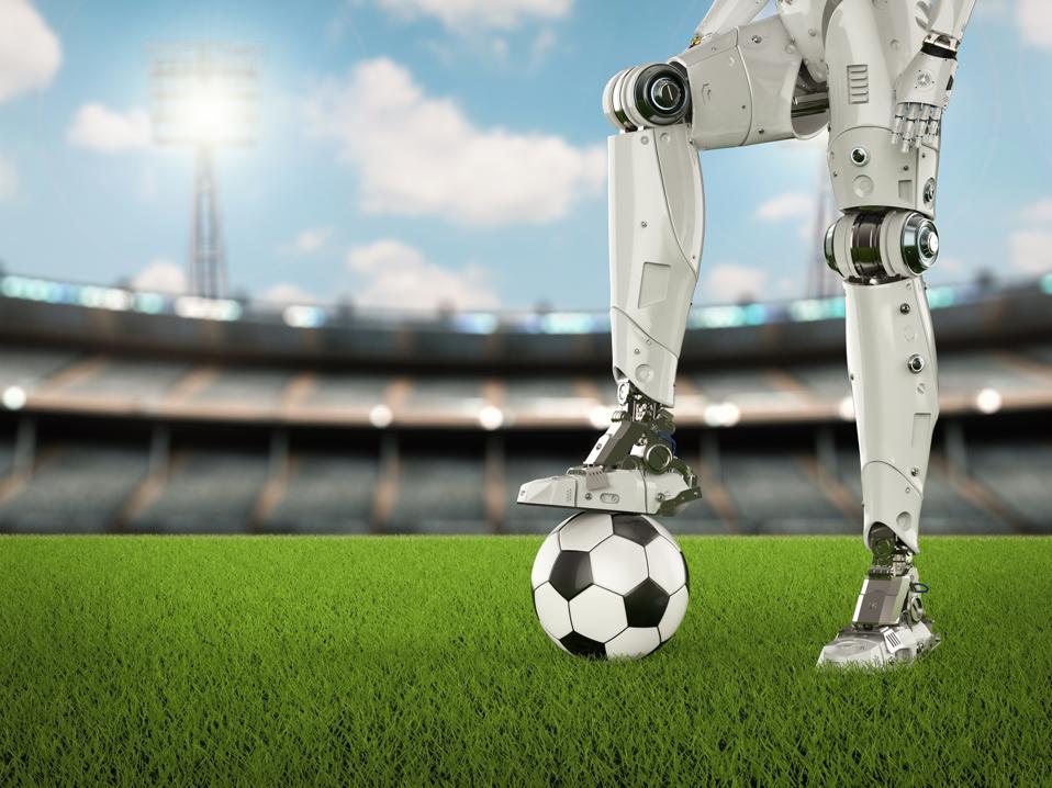robot play soccer