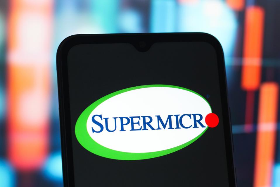 In this photo illustration, the Supermicro (Super Micro...