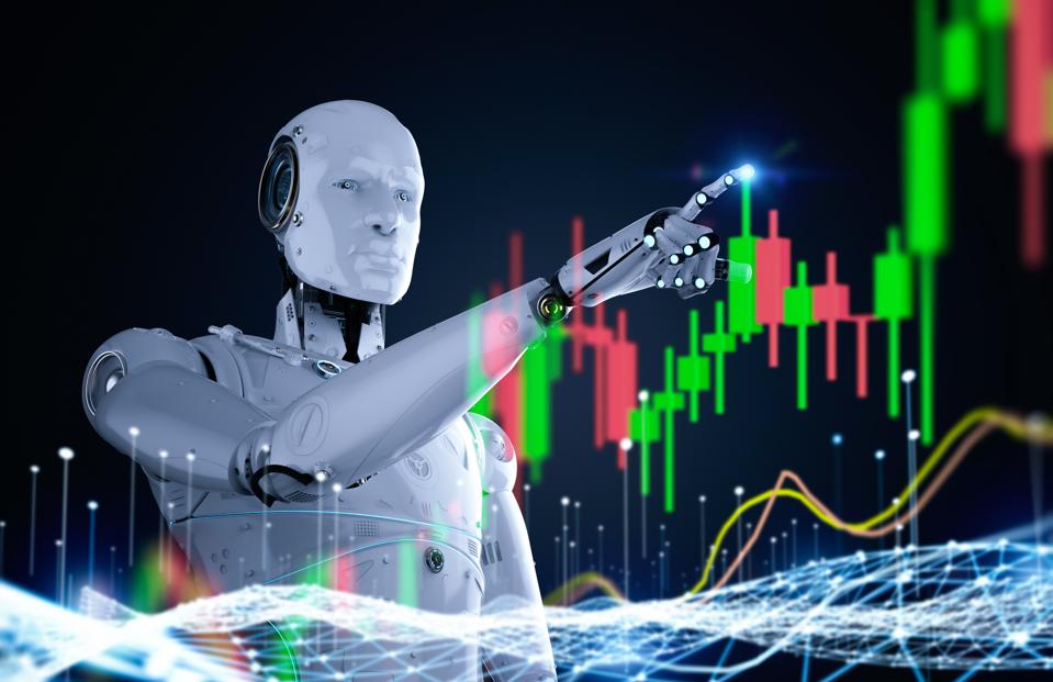 Robot analyze stock market big data