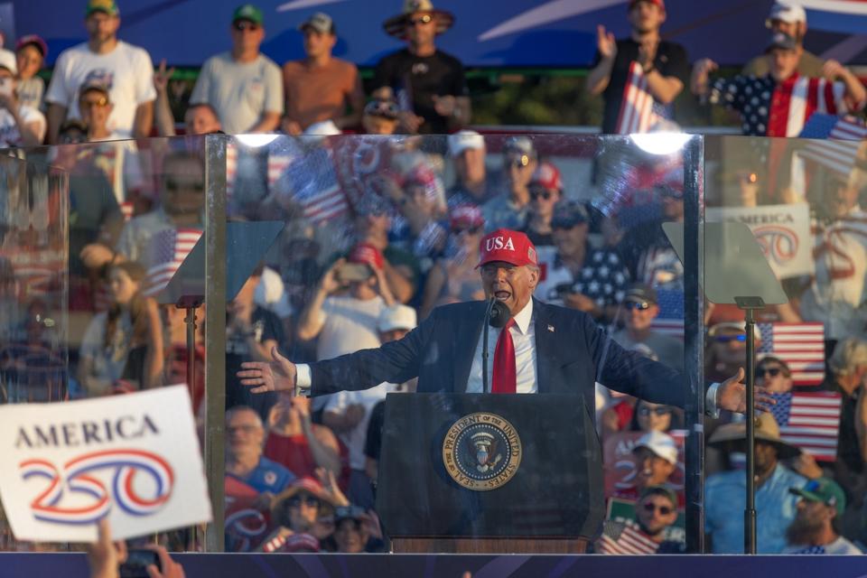 President Trump Delivers Remarks At The Iowa State Fairgrounds