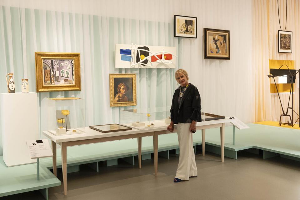 Diane Venet at her 'Artists’ Jewelry: From Cubism to Pop,' exhibition in the Norton Museum