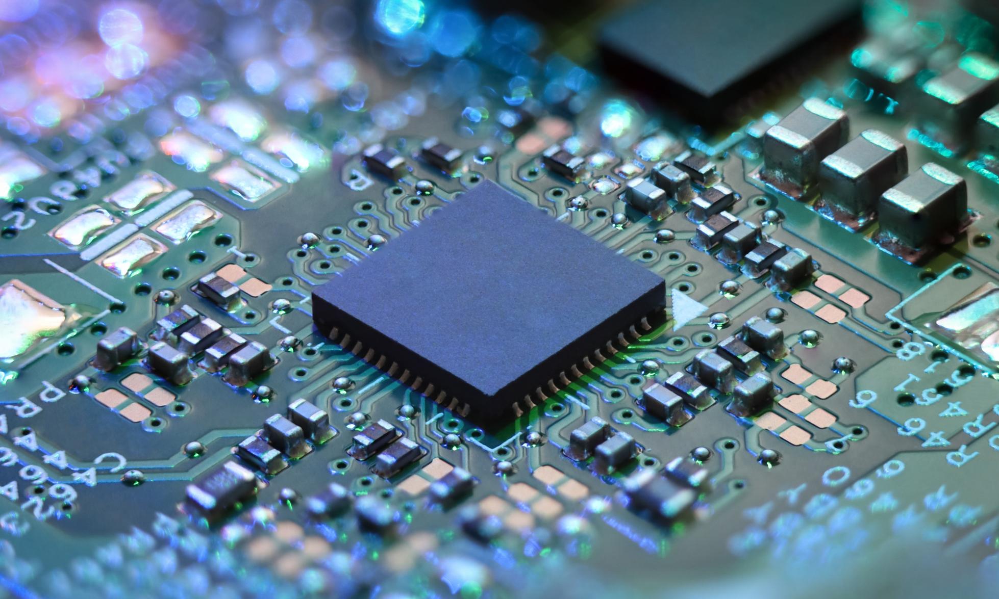 Close-up om a computer chip