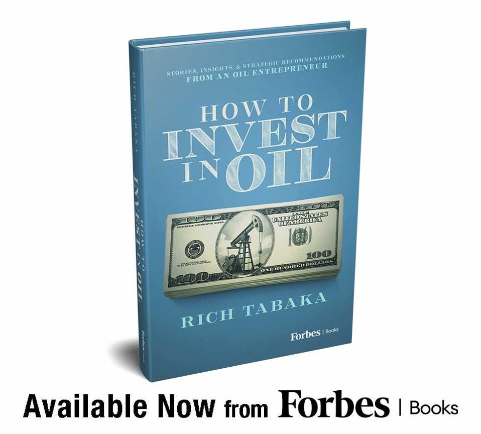 “How to Invest in Oil” book cover, book launch announcement image.