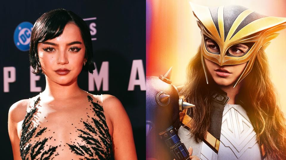Isabela Merced and Hawkgirl "Superman" character poster.